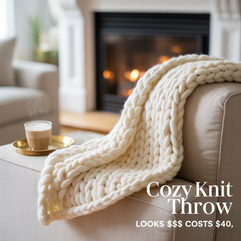 Nothing says cozy like a knit throw draped over the arm of your sofa or the end of your bed. 
