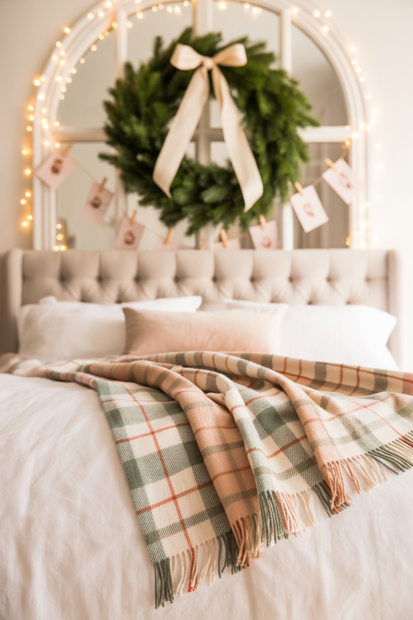 Bring festive coziness to the bedroom.