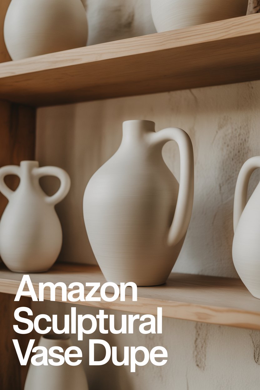 Matte-white ceramic curves or asymmetric handles instantly elevate shelves. 