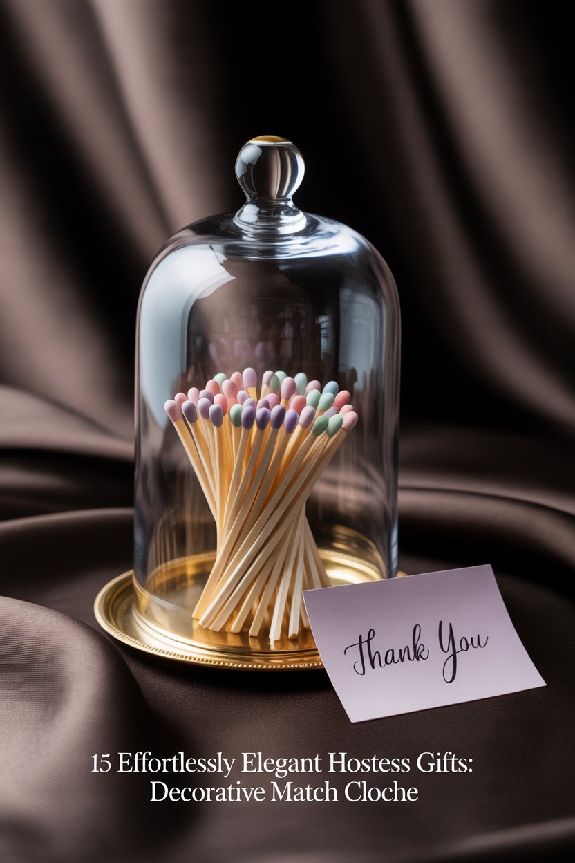 A hand-blown glass cloche filled with long matches looks museum-worthy.