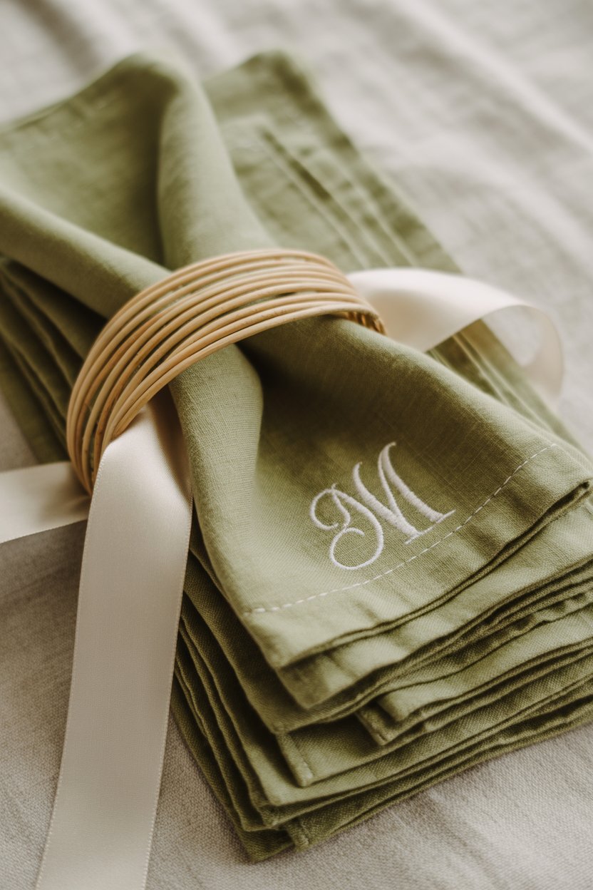 Stonewashed flax in muted moss or ivory adds instant refinement.