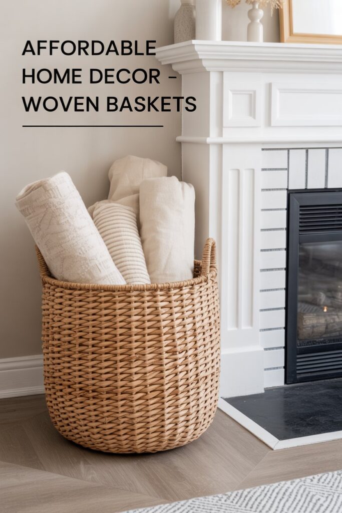 Use baskets for blankets, toys, or plants. They add texture while keeping clutter hidden. Look for natural materials like seagrass, jute, or rattan for a timeless look.