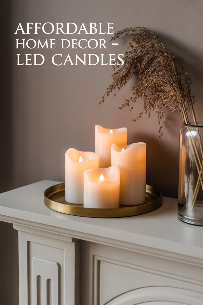 Battery-operated candles with timers give you that warm glow without worrying about open flames. 