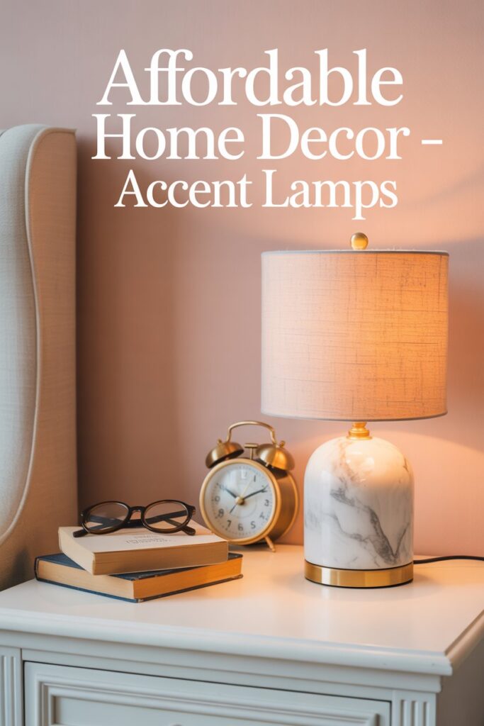 Table lamps add both function and style, and you can score modern ceramic or glass bases for under $50. 