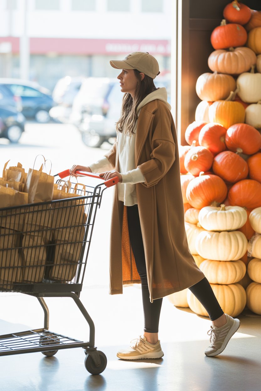 The upgraded athleisure look. Stick to a neutral palette — black, camel, or olive — for a sleek finish.