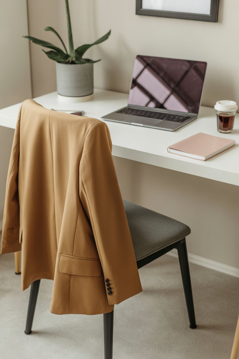 Instant polish. Toss it over a tee, a sweater, or even sweats for a look that says “put together but not pressed.”