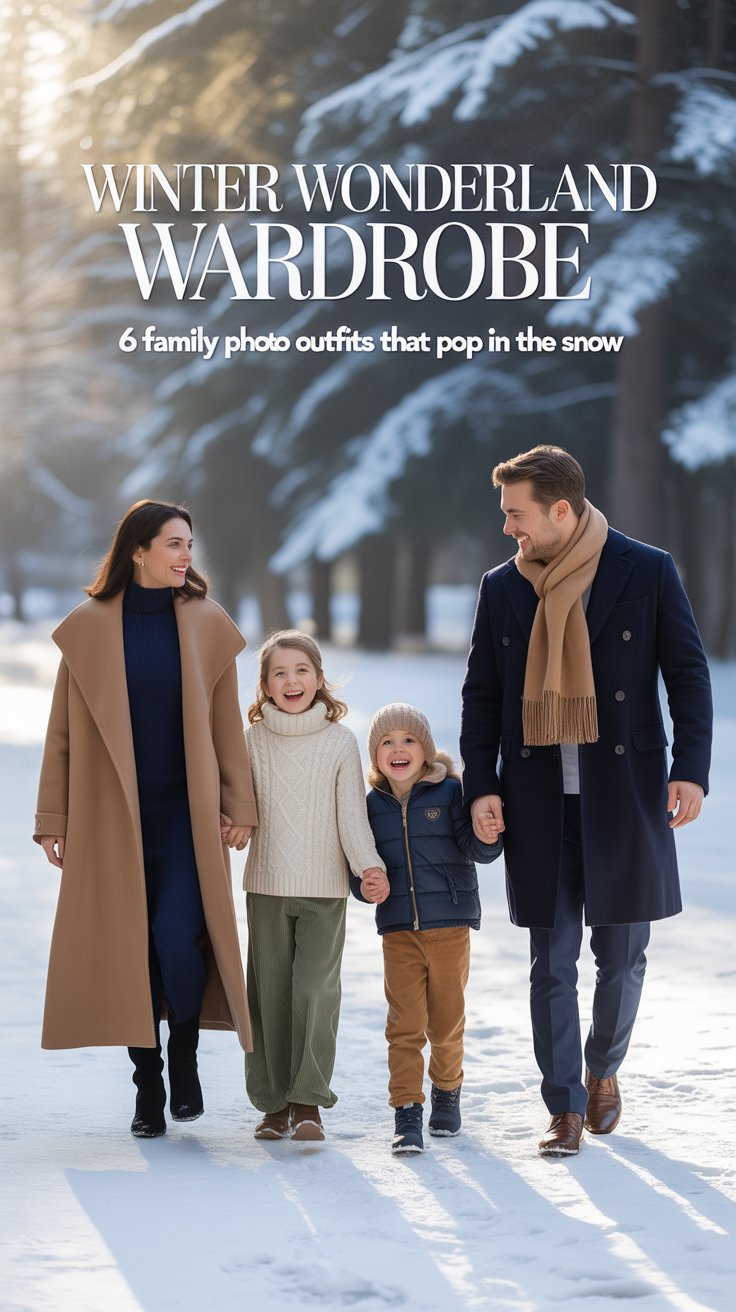 There’s something magical about family photos in the snow—the hush that makes every color brighter and every laugh louder.