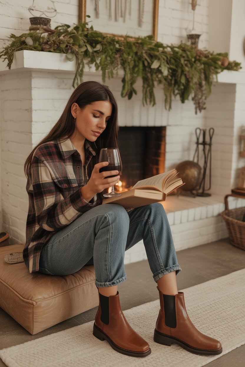 Choose a flannel with structure (not oversized pajama vibes) and roll the sleeves for a relaxed finish.