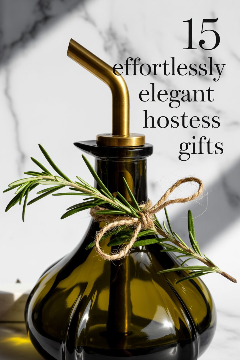 Cold-pressed Tuscan olive oil in a sculptural dark-glass bottle doubles as counter décor.