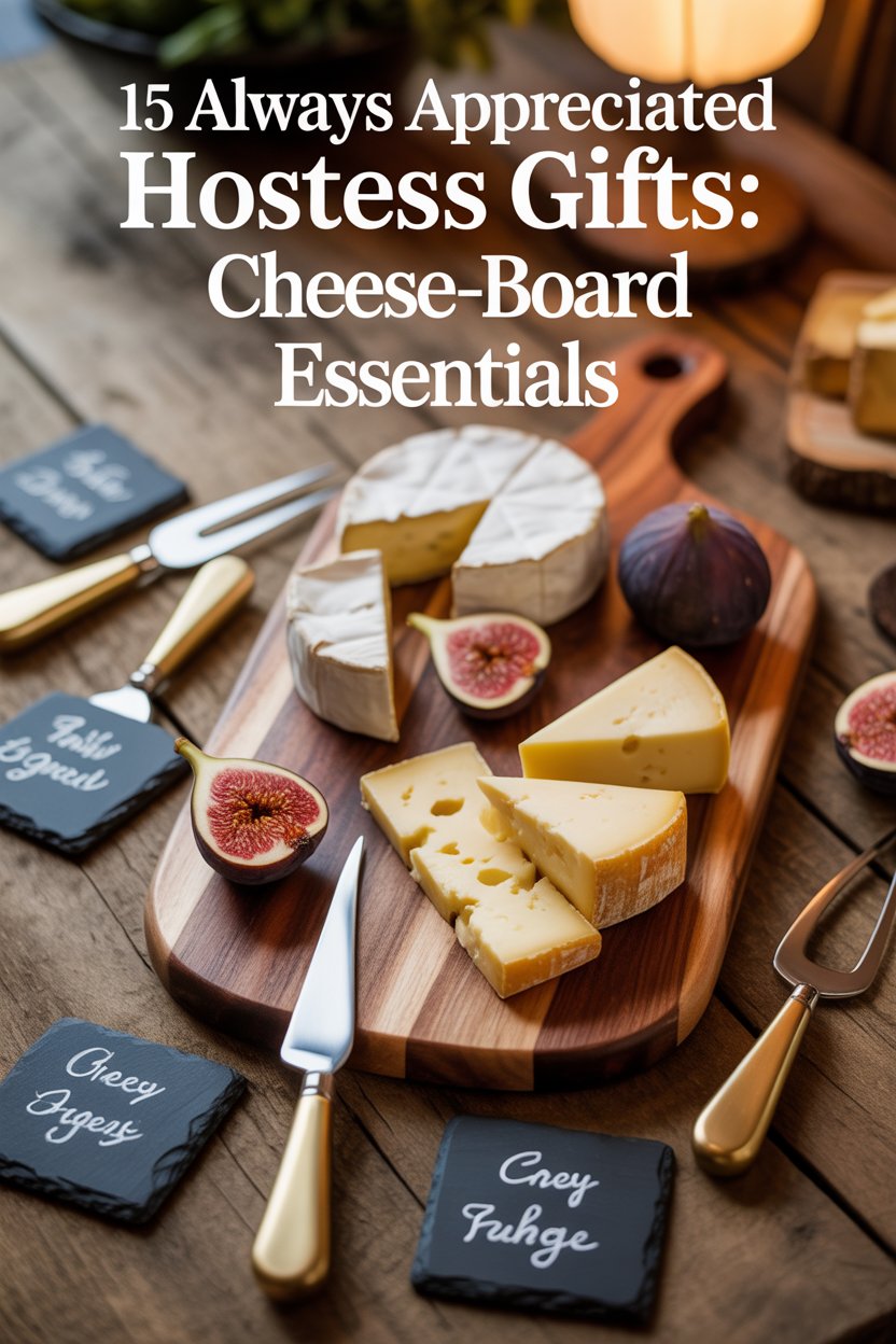 Hand-carved acacia wood paired with matte-brass knives sets the tone for effortless grazing.