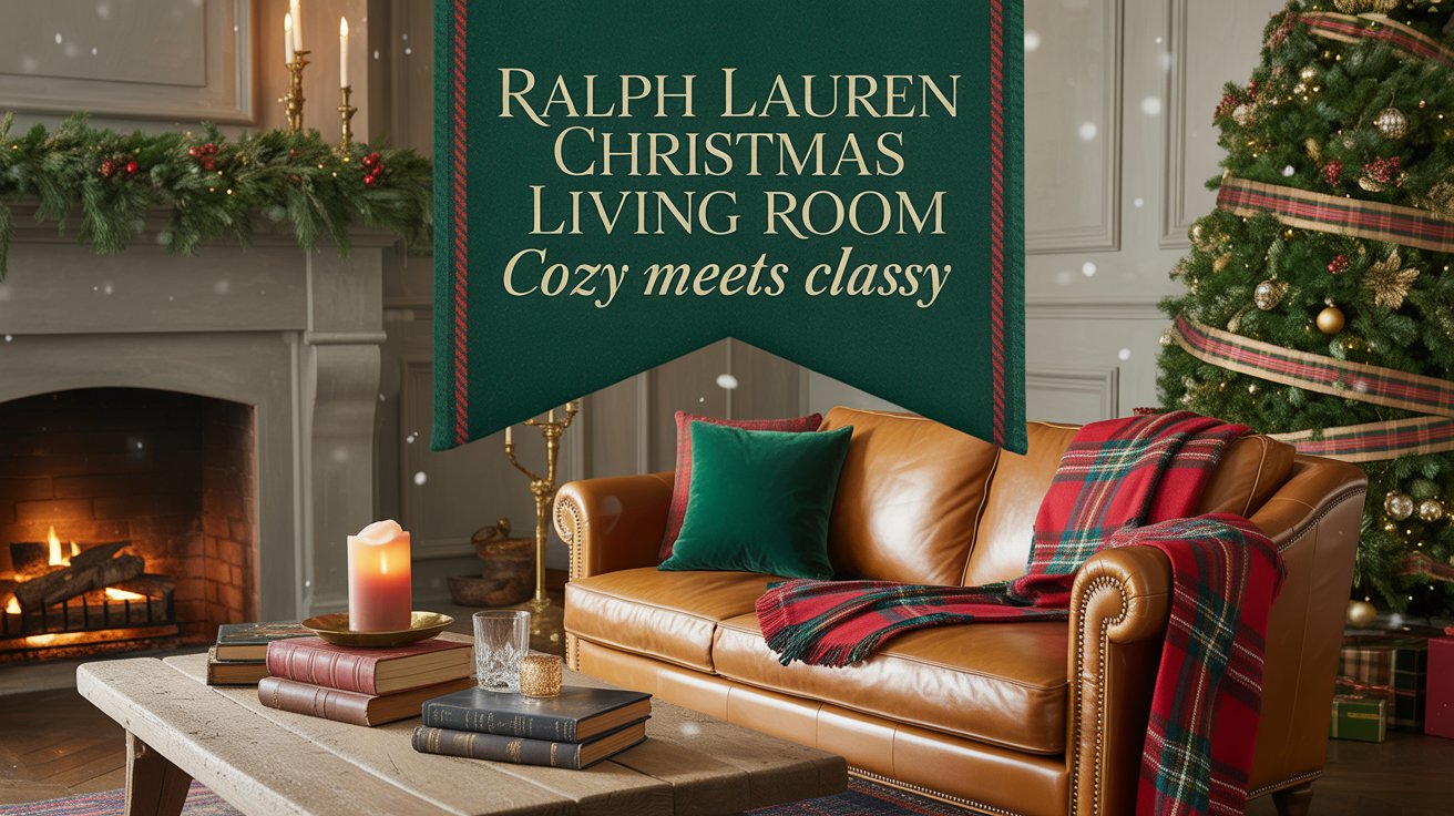 If one room defines the Ralph Lauren Christmas aesthetic, it’s the living room