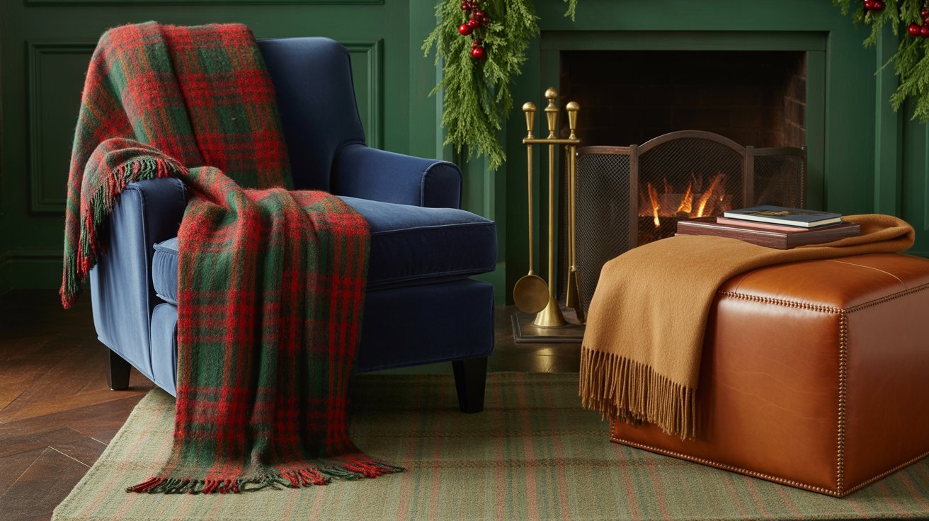 Textiles tell the story here. Think wool, cashmere, velvet, and tweed.