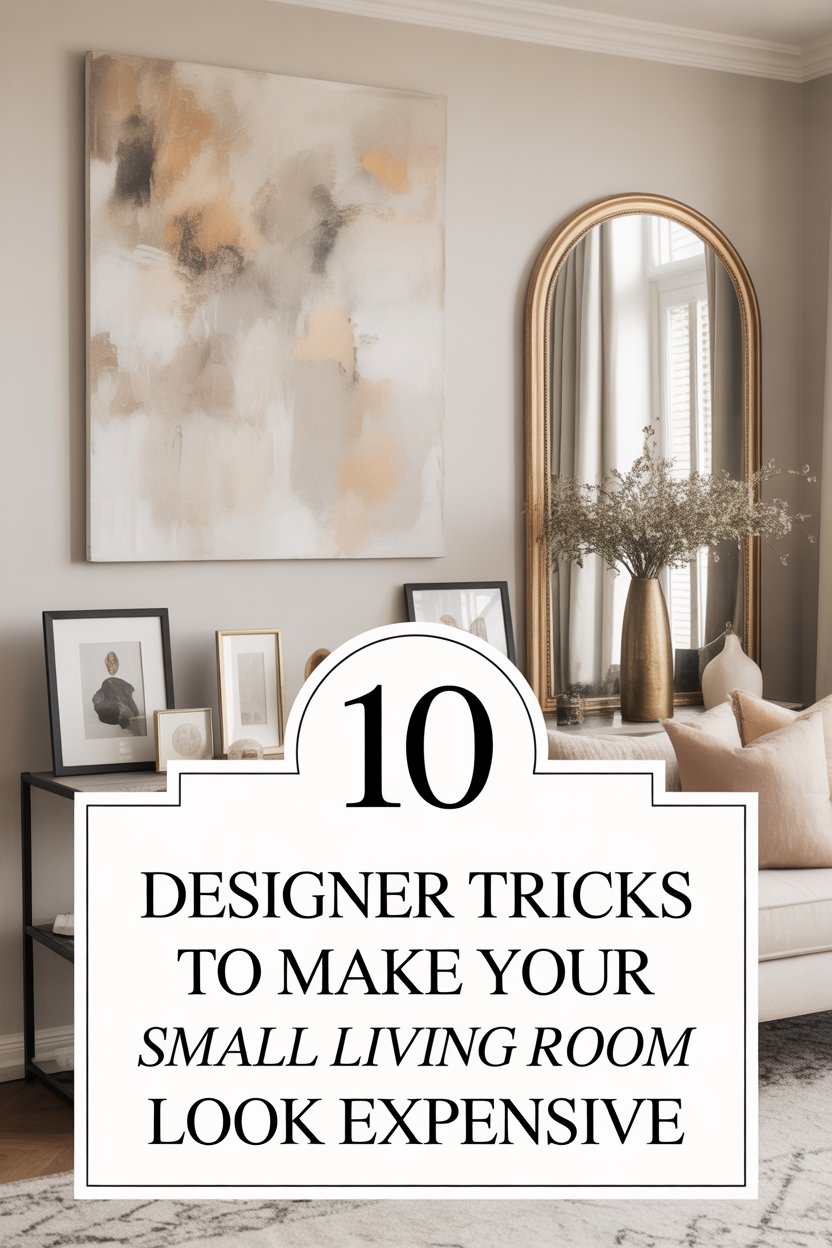 One large-scale canvas or an arched mirror beats a cluttered gallery wall every time. 