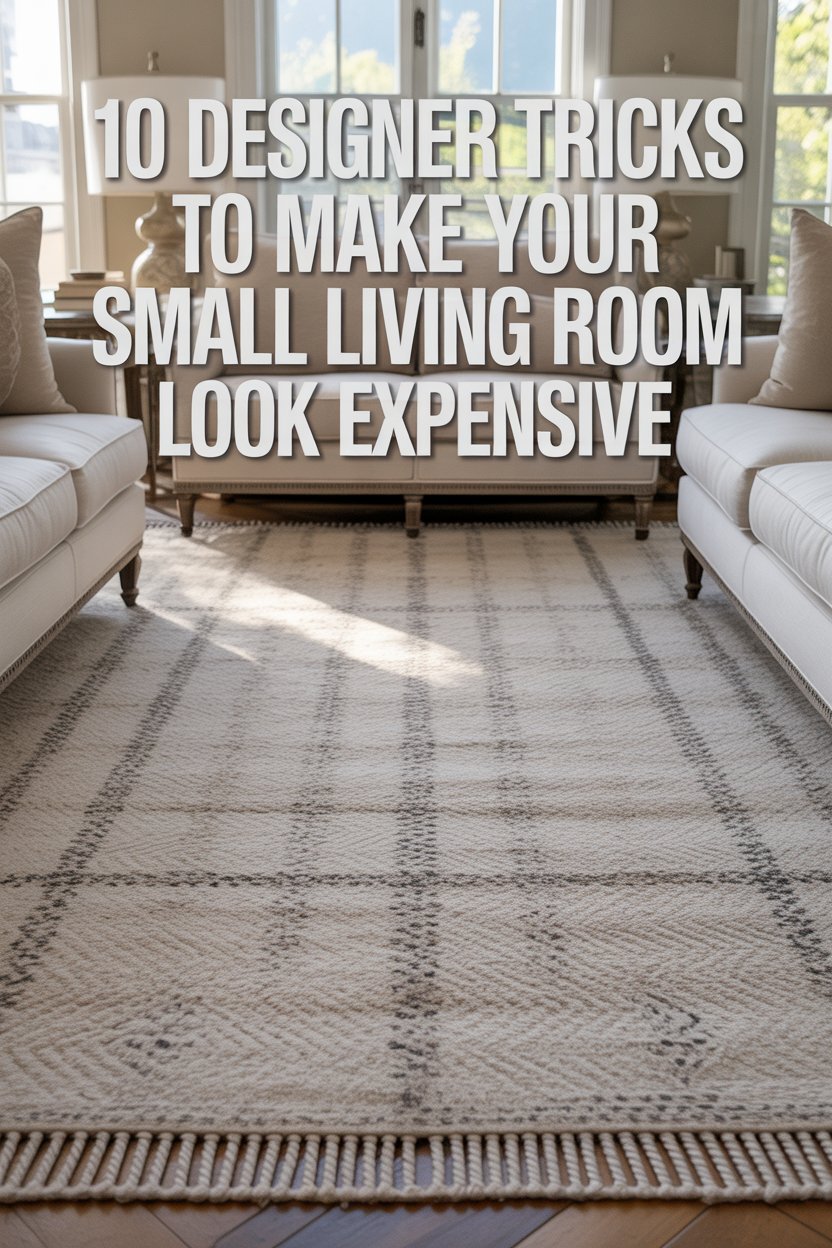 A rug that reaches at least the front legs of every seating piece instantly unifies and ups the perceived square footage.