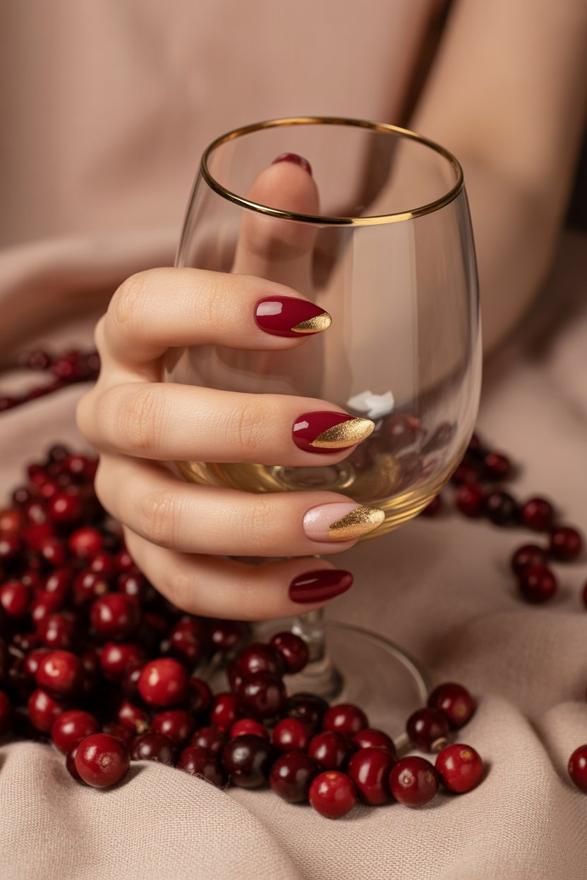 Cranberry is the shade that never misses for Thanksgiving—rich, timeless, and flattering on everyone. 