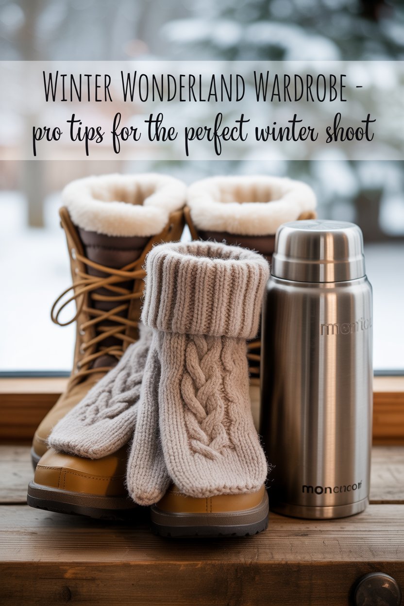 Bring a thermos of cocoa or cider for cozy prop moments.