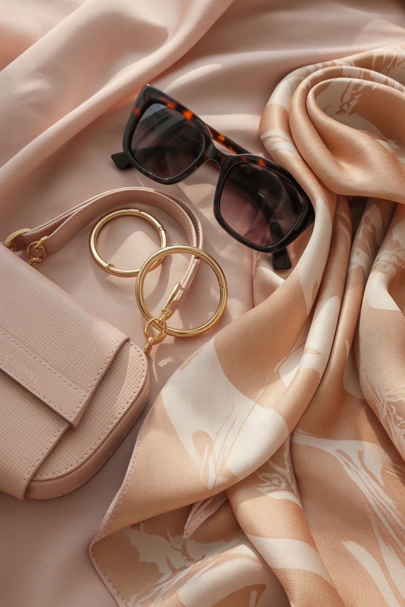 Think gold hoops, a neutral crossbody bag, and your favorite sunglasses. The finishing touches that pull every outfit together.