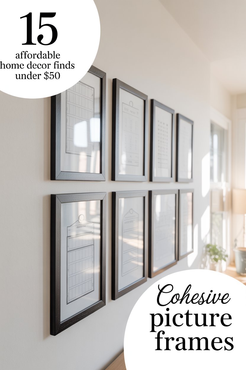 Swapping mismatched frames for a polished set gives your gallery wall instant harmony.