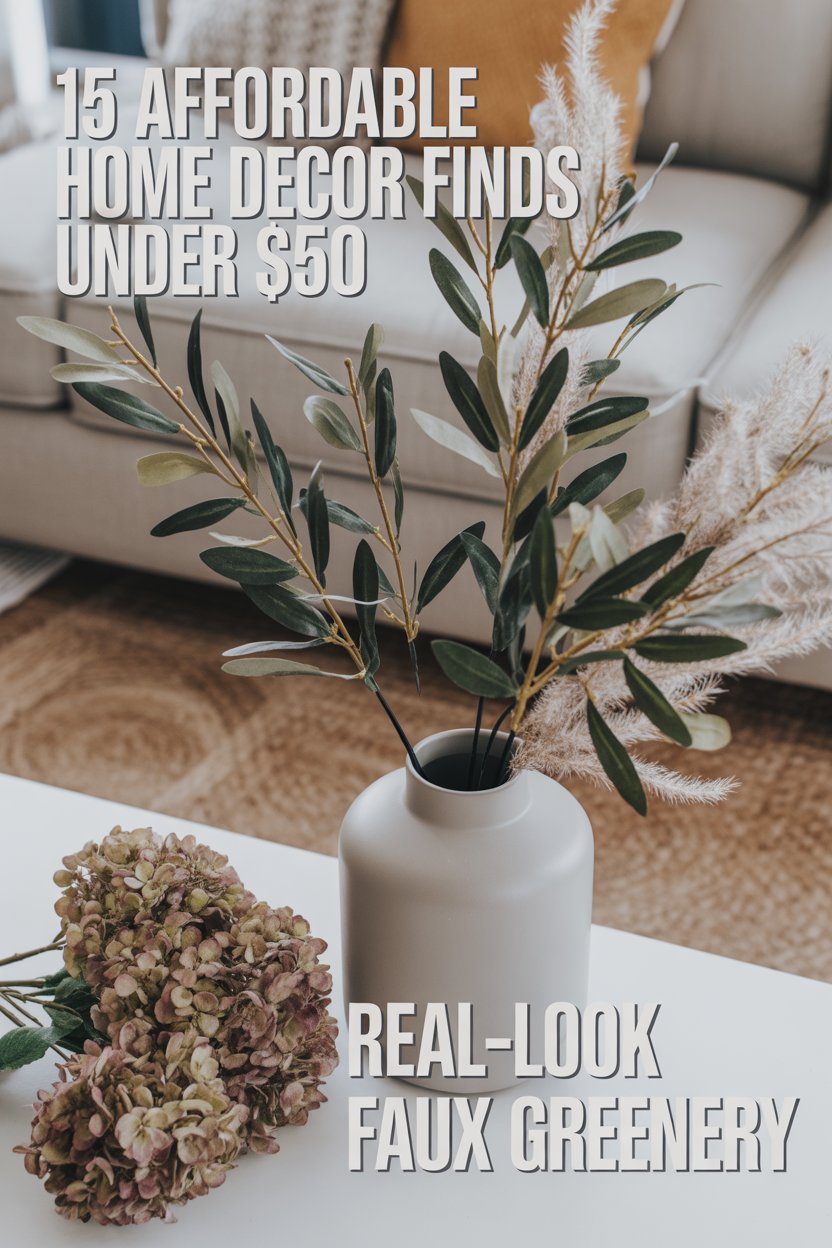 Muted olive leaves and wispy pampas bring year-round freshness—no watering required.