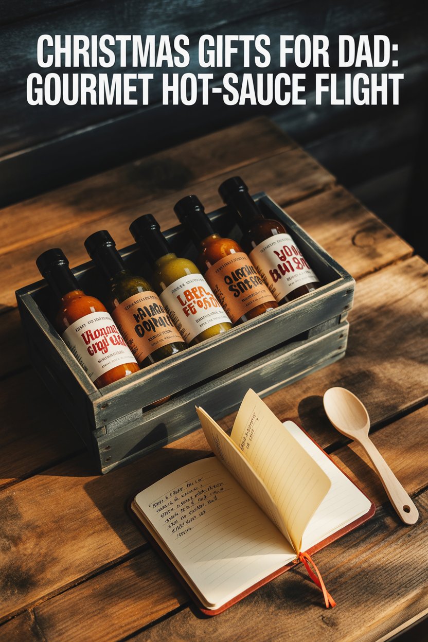 Ignite his palate with artisanal sauces in small-batch glass bottles—think smoked habanero, maple chipotle, and garlic truffle.