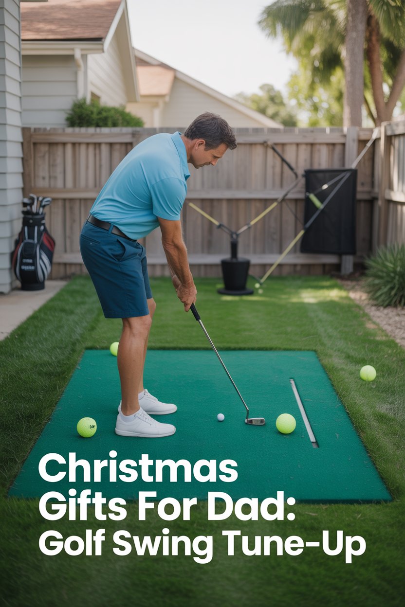 Boost his golf handicap without booking lessons.