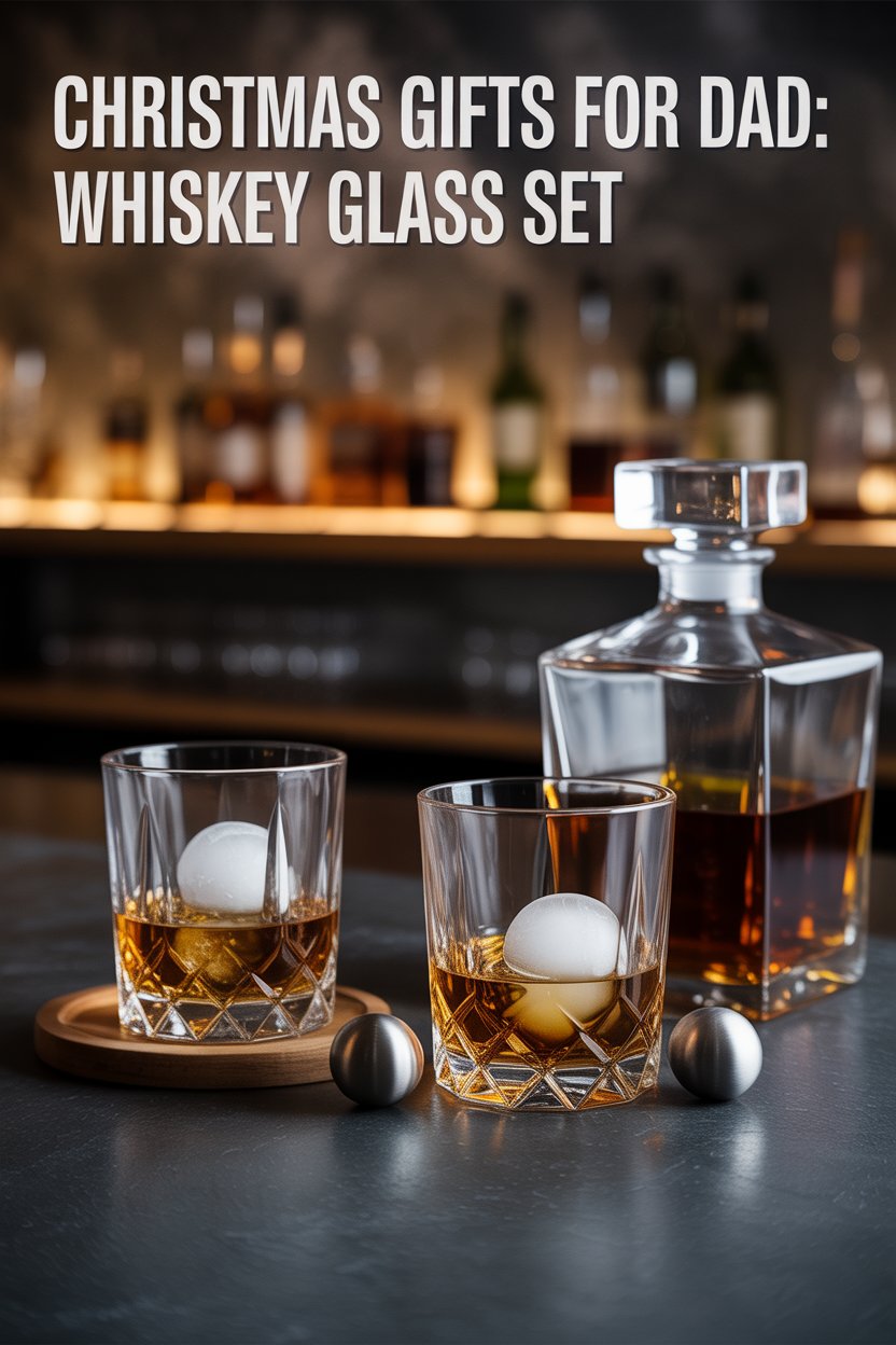 Crystal-clear, weighted glasses feel luxe yet masculine—think thick-cut bases that match Dad’s solid handshake.