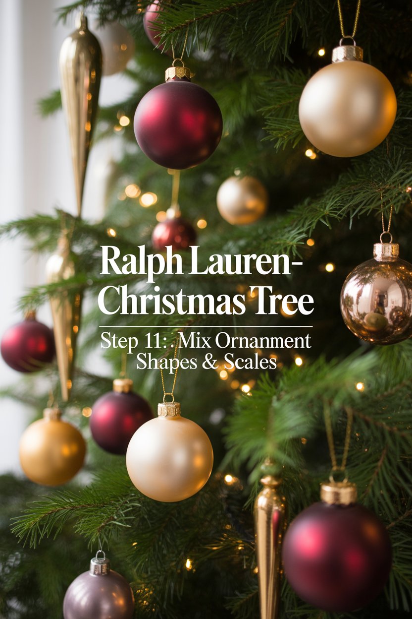 Combine 3 in. balls, elongated finials, and 1 in. fillers for visual rhythm