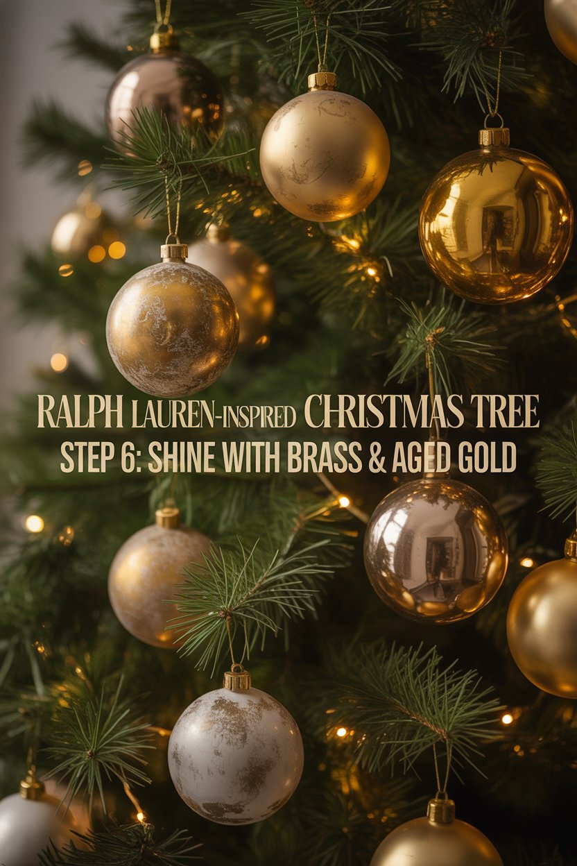 Brass trumpets, sleigh bells, and picture frames echo Ralph’s vintage glamour.