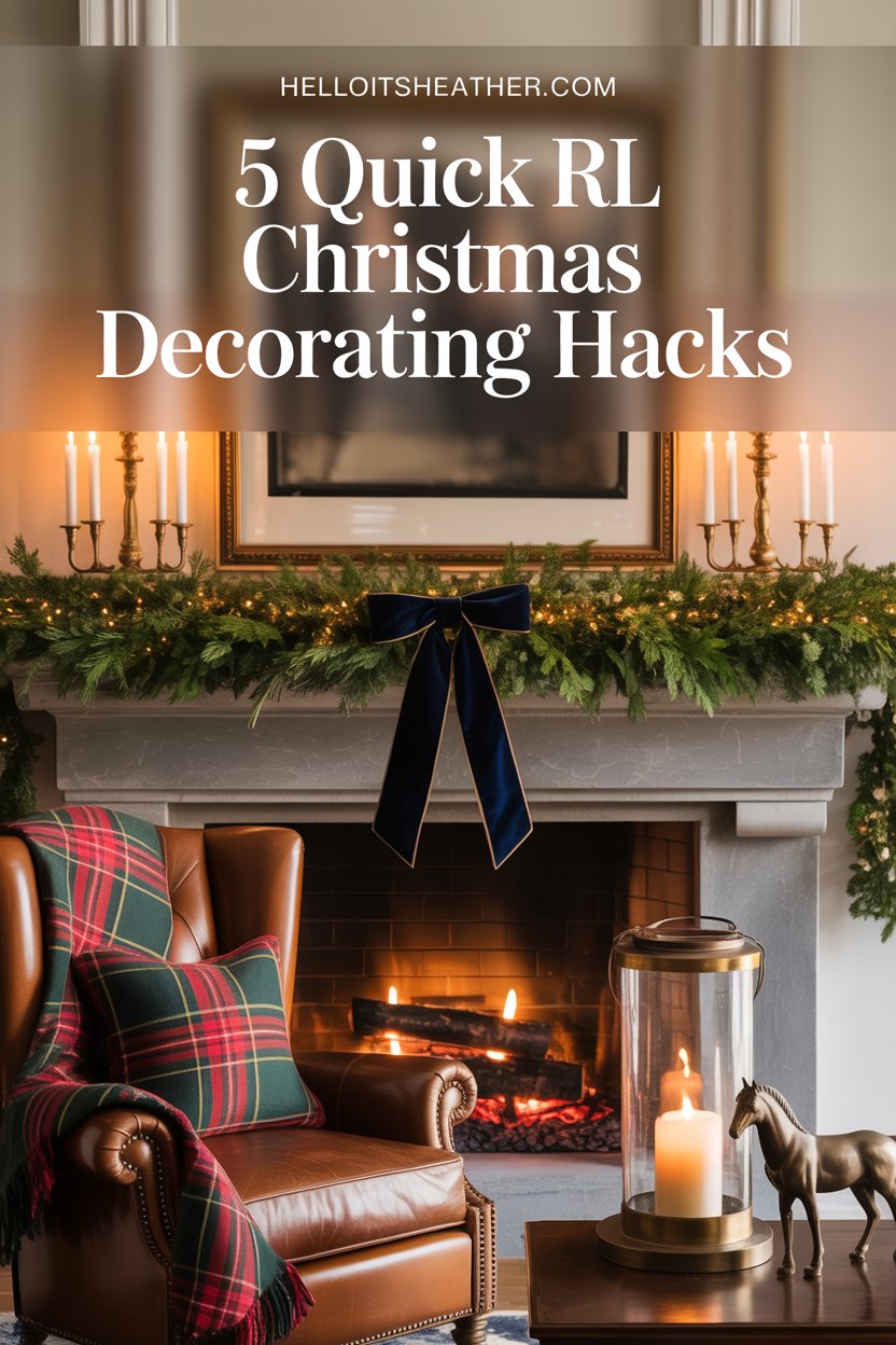 Today we’ll channel that iconic Ralph Lauren (RL) warmth—think heritage tartans, flickering brass, and luxe textures—so your fireplace becomes the heart of your winter home.