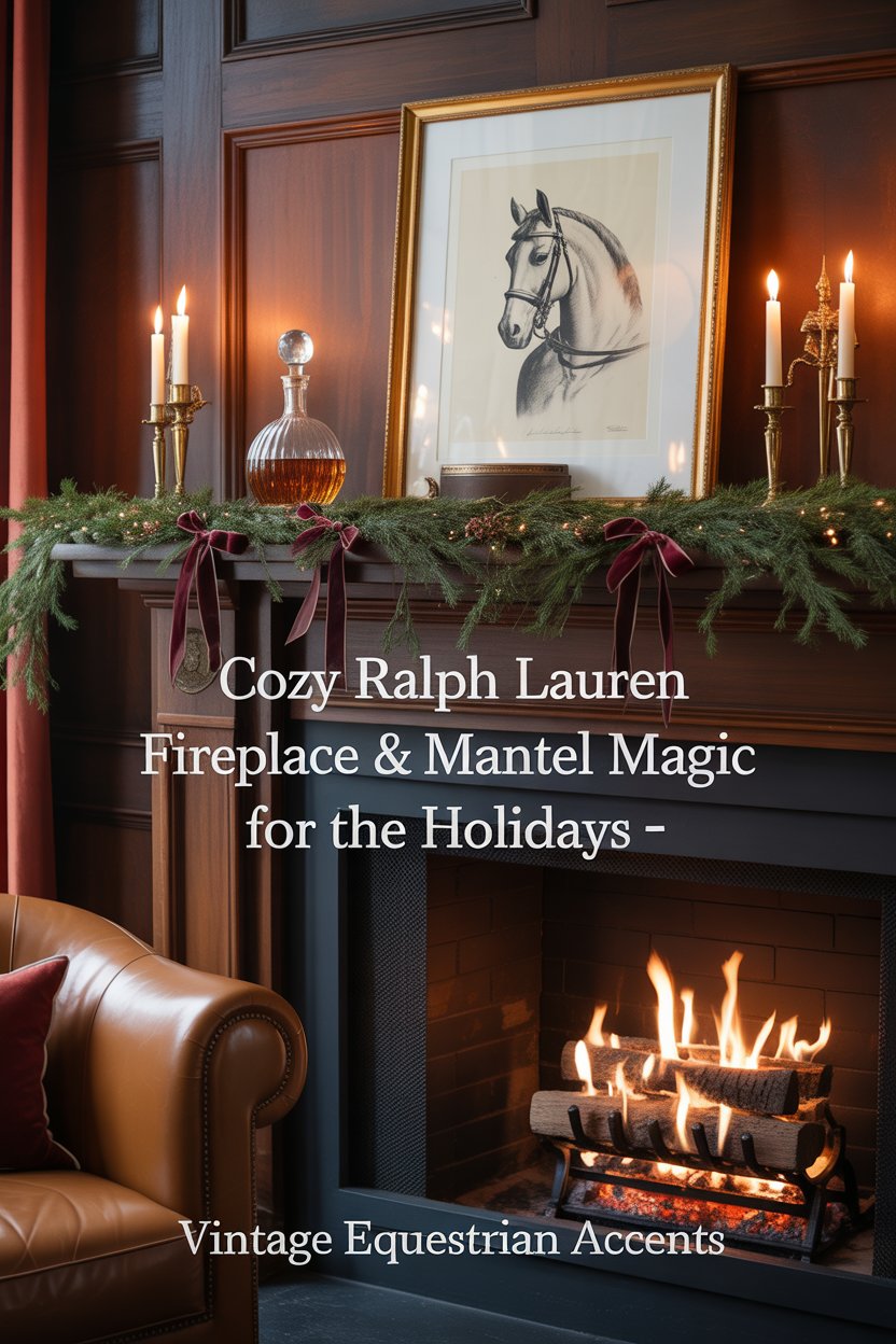 An old riding boot as a vase or a framed horse print nods to RL’s equestrian DNA.