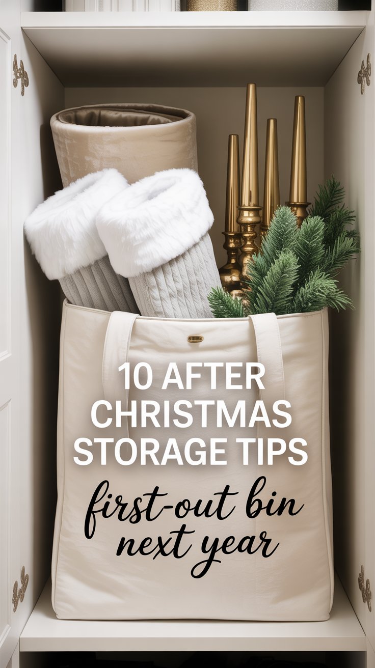 Store this bin front and center—future you will thank you on day one of decorating.