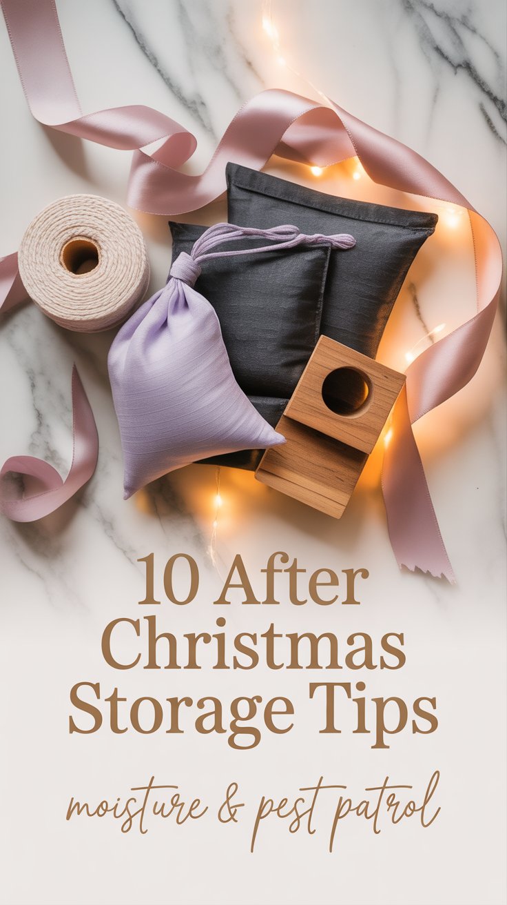 Slip lavender-filled muslin sachets between ribbon spools and wood décor; the soft lilac hue looks chic and repels moths.