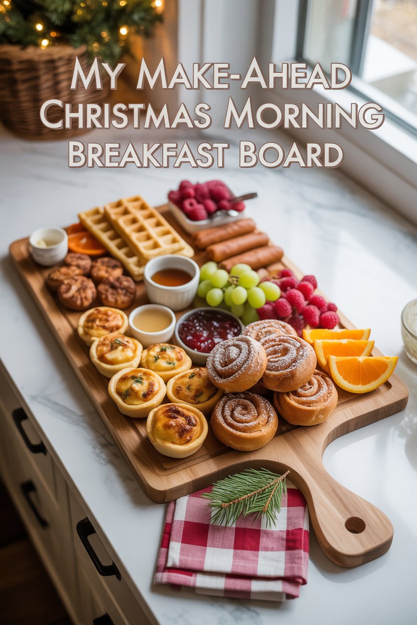Years ago I solved the chaos with a Christmas Morning Breakfast Board