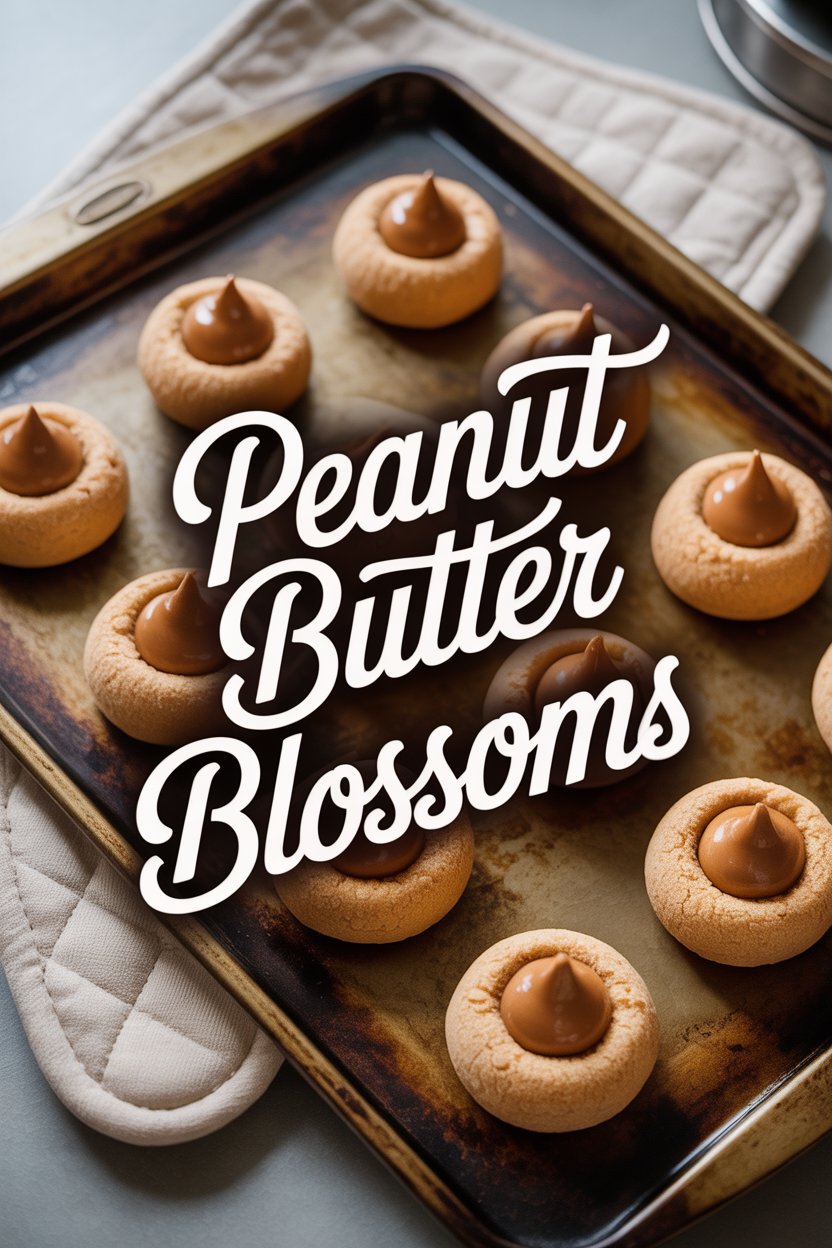 Soft PB pillows crowned with a melty chocolate kiss—the cookie that disappears first at every ski-town cookie swap.