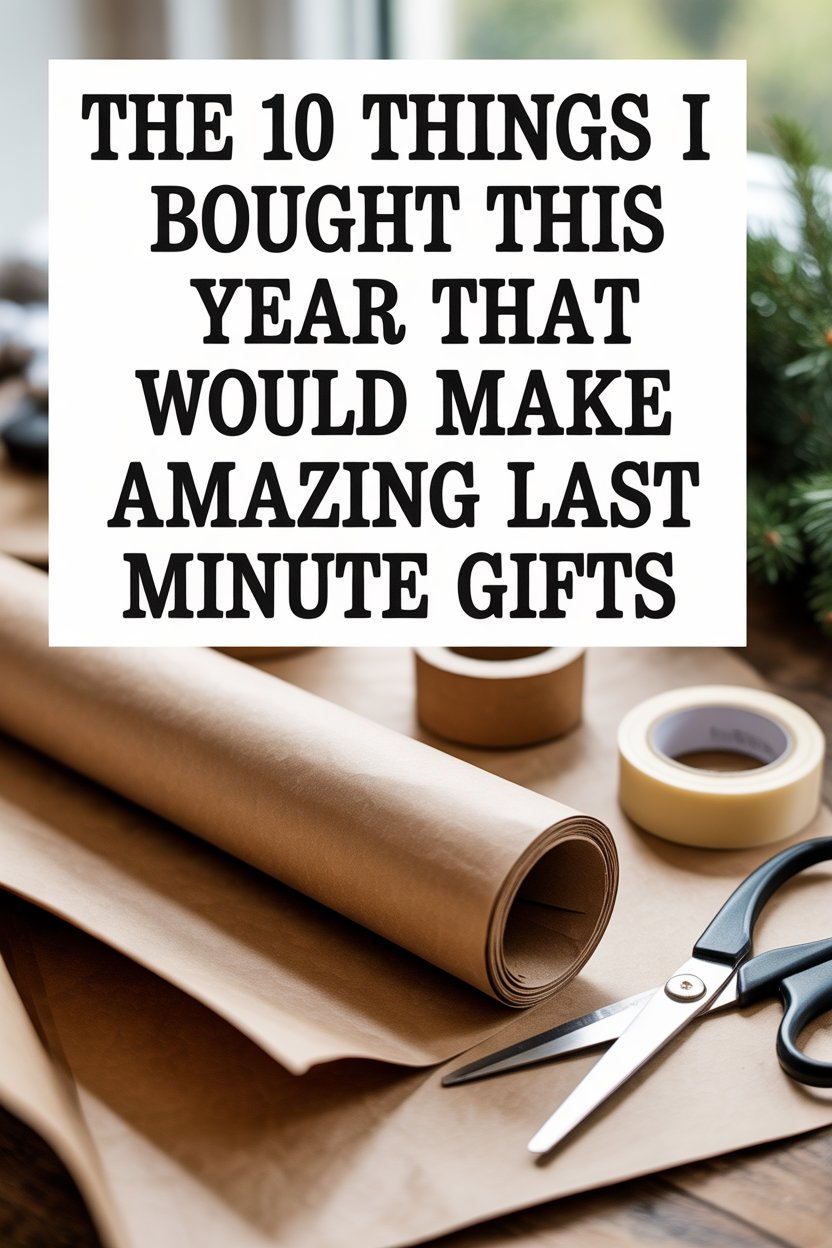 If you’re scrambling:Simple Kraft Wrapping PaperGreenery SprigsJute TwineMini Candy Canes / Chocolates