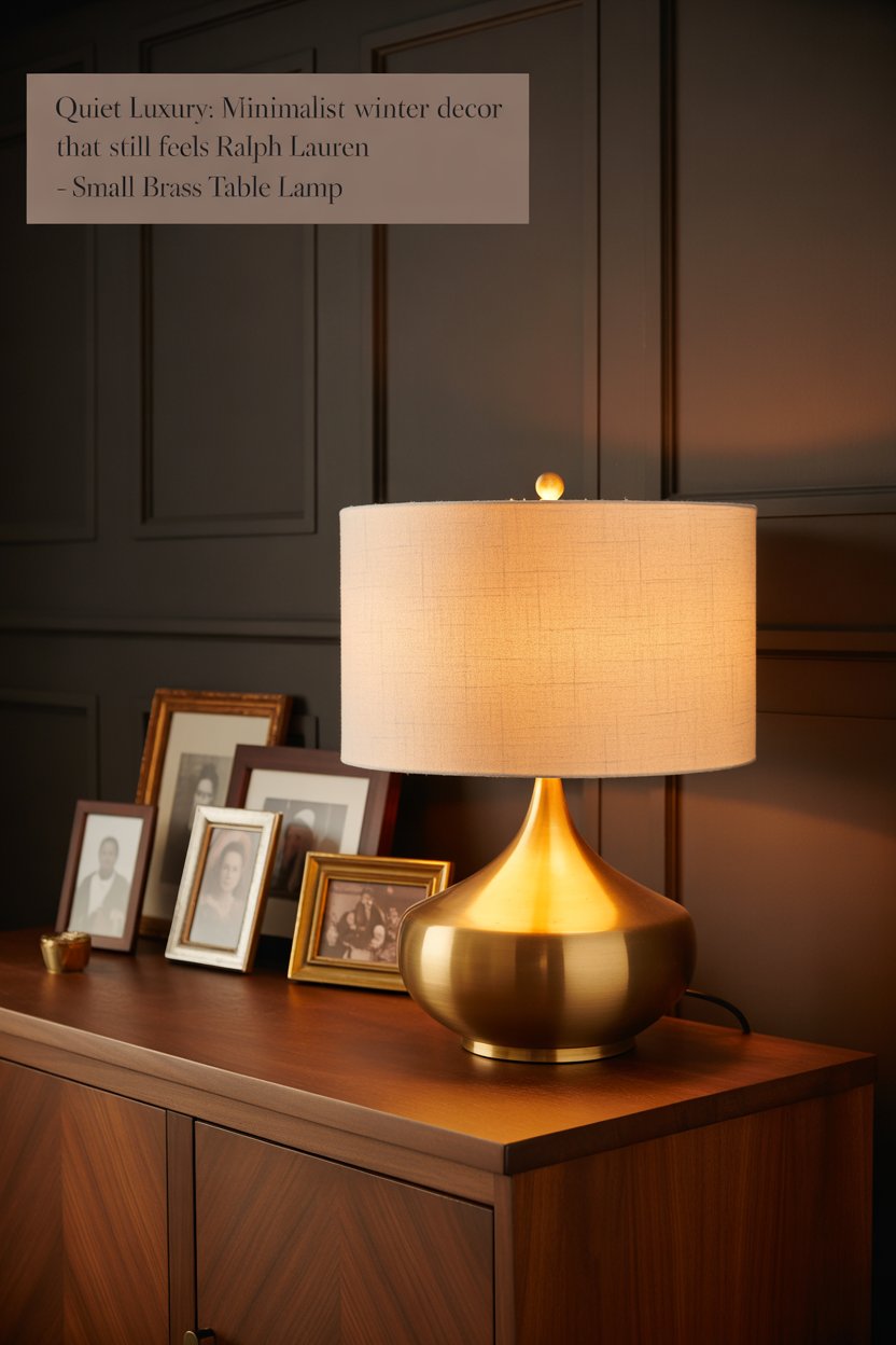 Replace strings of mini-lights with one sculptural brass lamp or a single lantern.