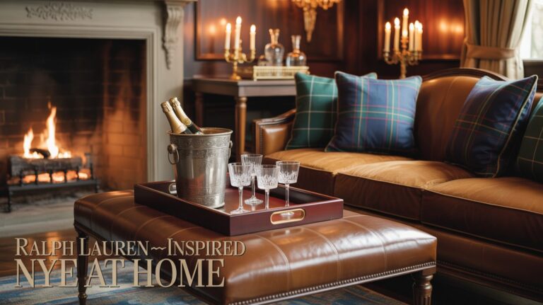 When you channel Ralph Lauren, you’re curating an atmosphere, not a trend: think burnished brass, supple leather, and just enough candlelight to make everyone look and feel their best.