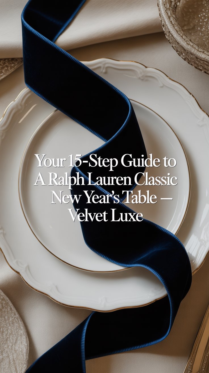 Swap leather for midnight-blue ⅝" velvet on dessert plates. The plush texture nods eveningwear and softens hard lines.