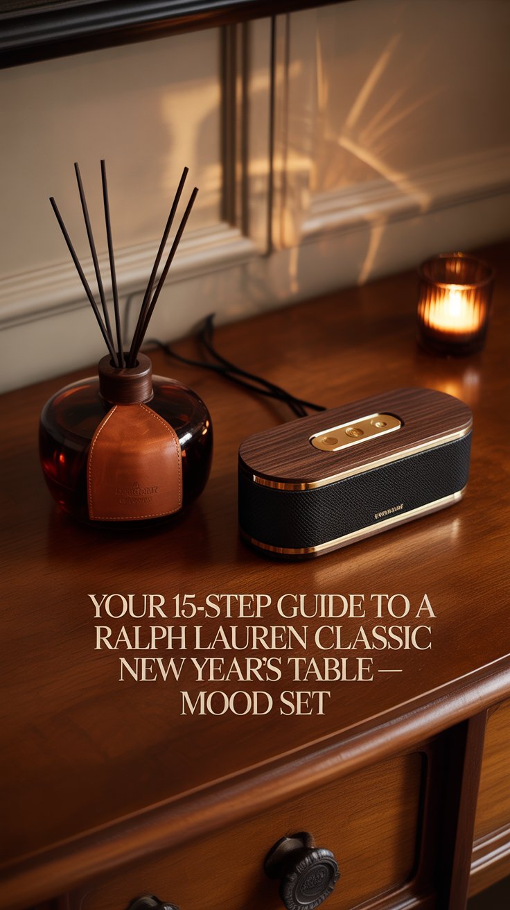 Complete the sensory story: a subtle leather-and-cedar diffuser on the sideboard and soft jazz playlist for auditory velvet.