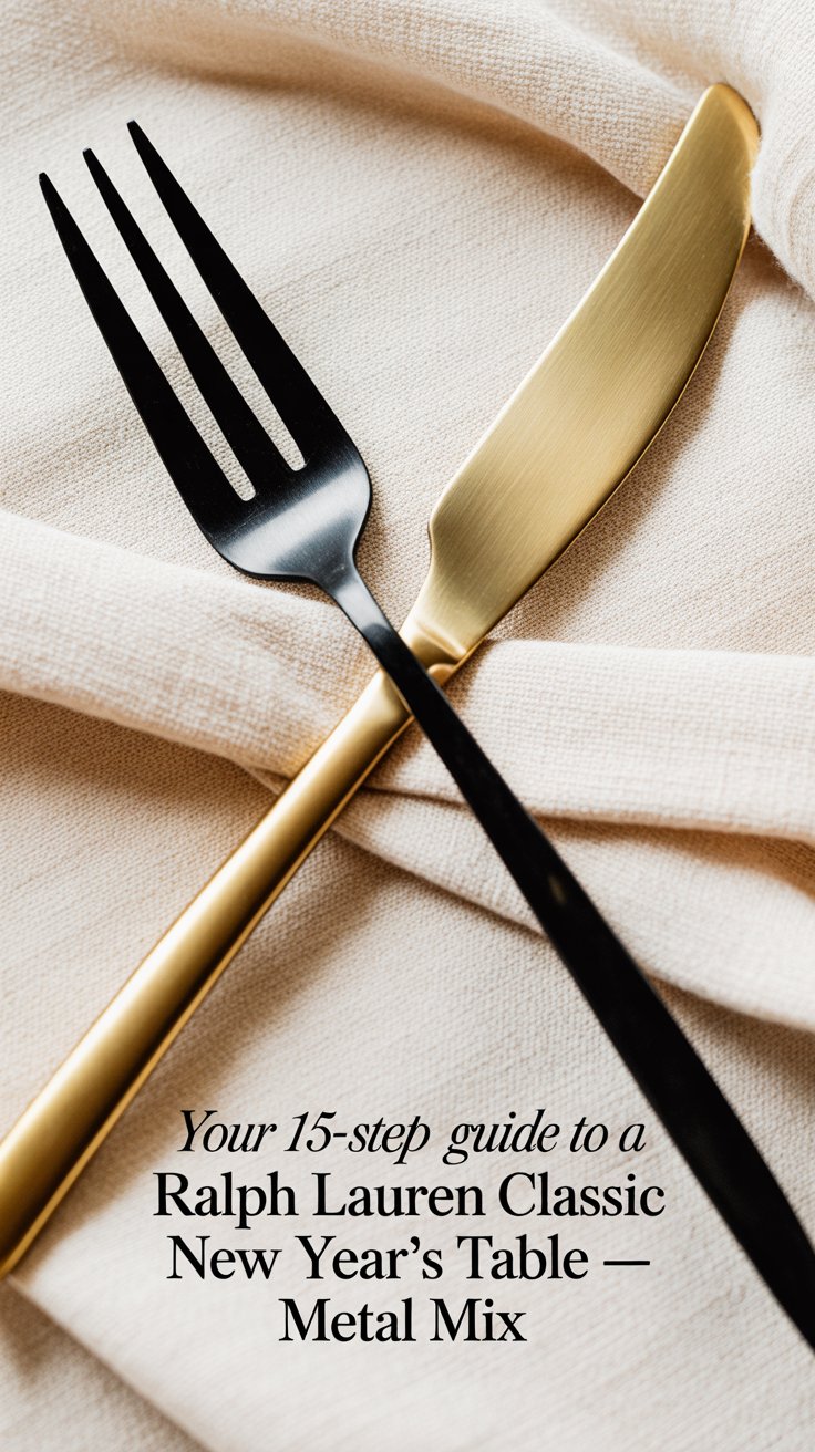 Combine matte-black dessert forks with brushed-gold dinner knives for that collected-over-time feel.