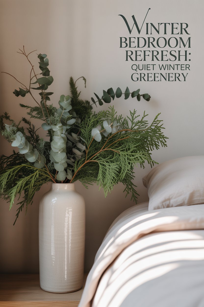 Think eucalyptus, cedar, and olive branches—long, sculptural, and ribbon-free.