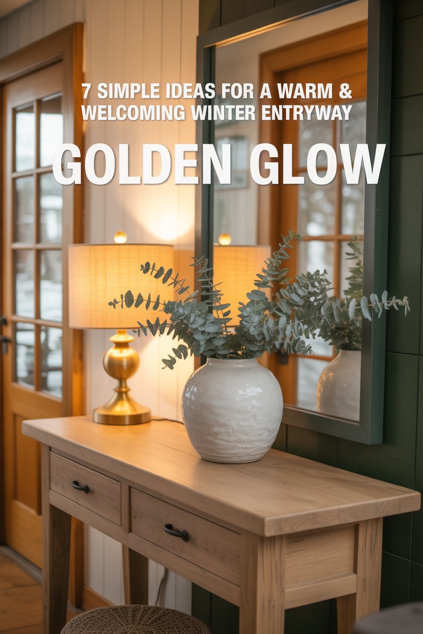 The warm sheen flatters every texture—from rough-hewn wood to glossy vase glaze—and keeps shadows cozy rather than cavernous.