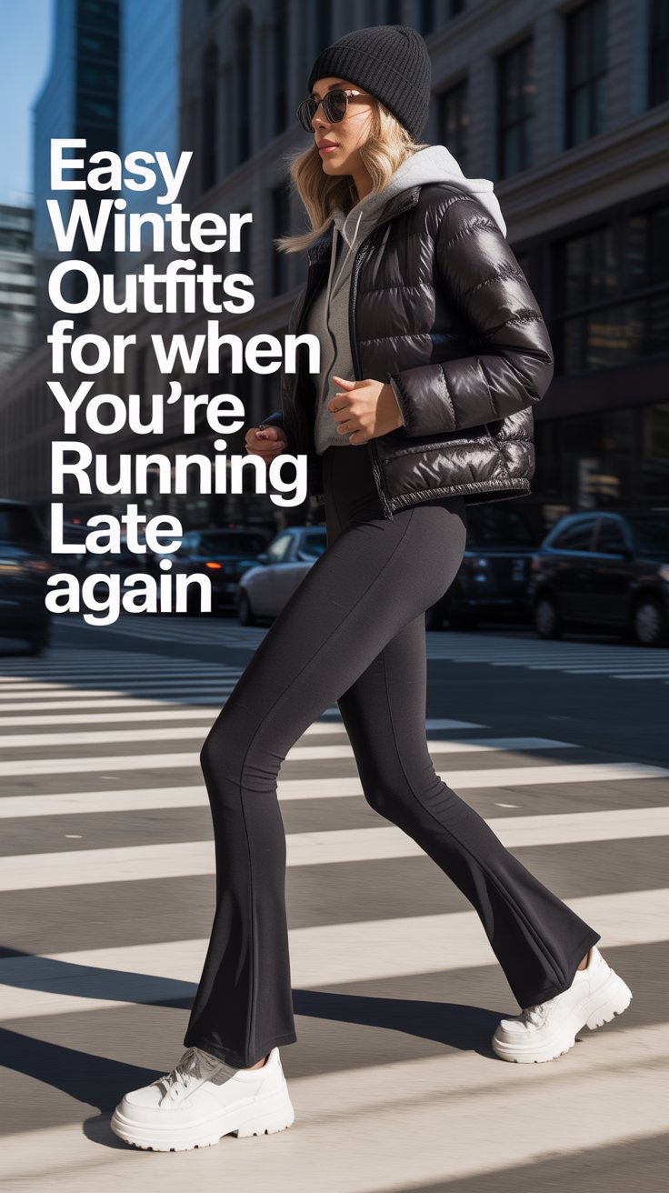 Trade tired leggings for ponte-knit flares—stretchy yet structured.