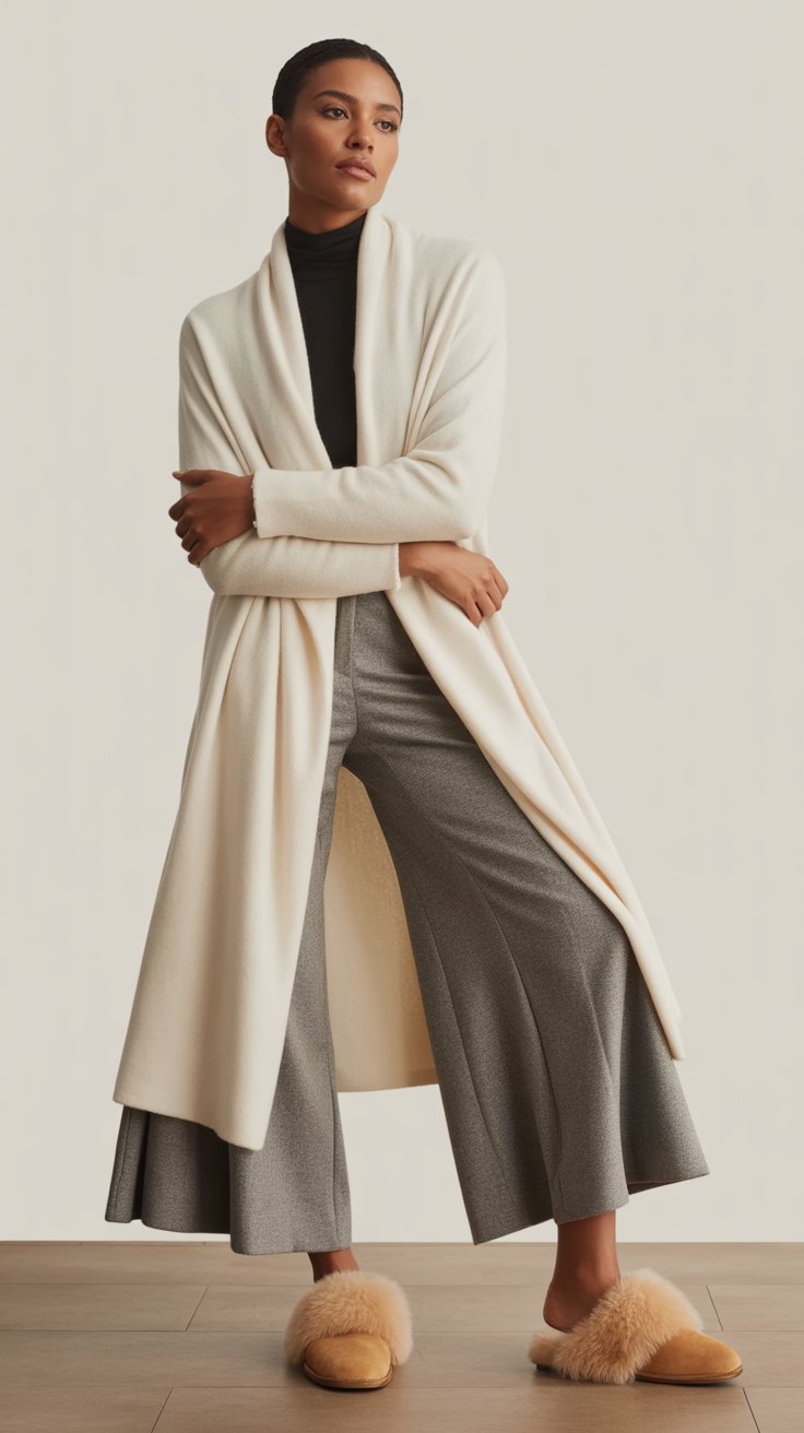 My streamlined winter capsule wardrobe changes everything with versatile neutrals like camel, black, ivory, and gray in luxe fabrics that layer beautifully.