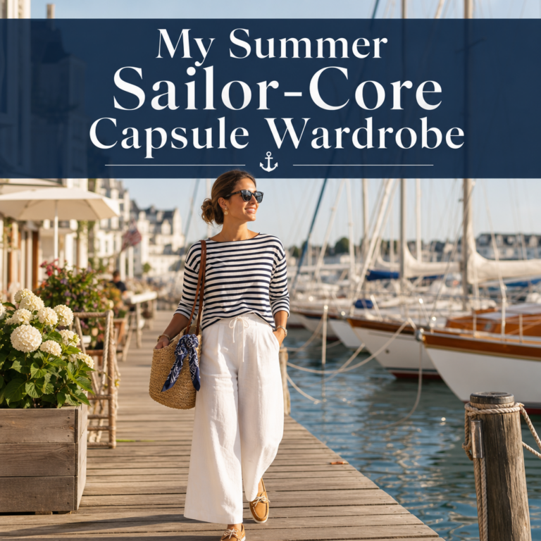 My Summer Sailor-Core Capsule Wardrobe — vertical Pinterest hero image