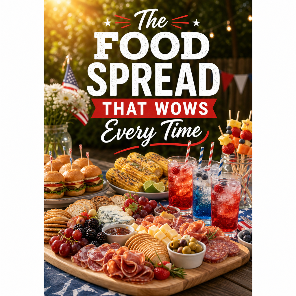 Labor Day party food spread — charcuterie board drinks appetizers backyard
