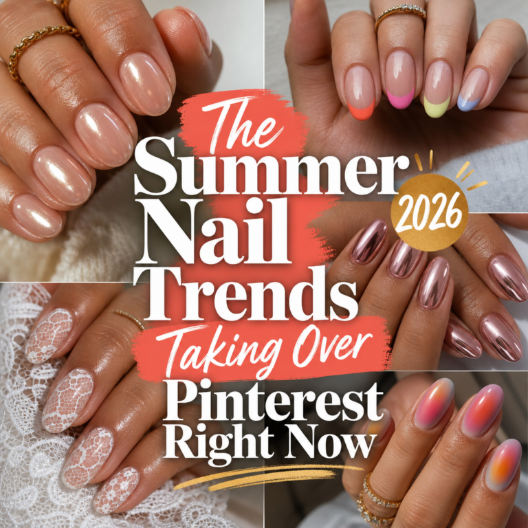 Summer nail trends 2026 hero — Pinterest trending manicure ideas