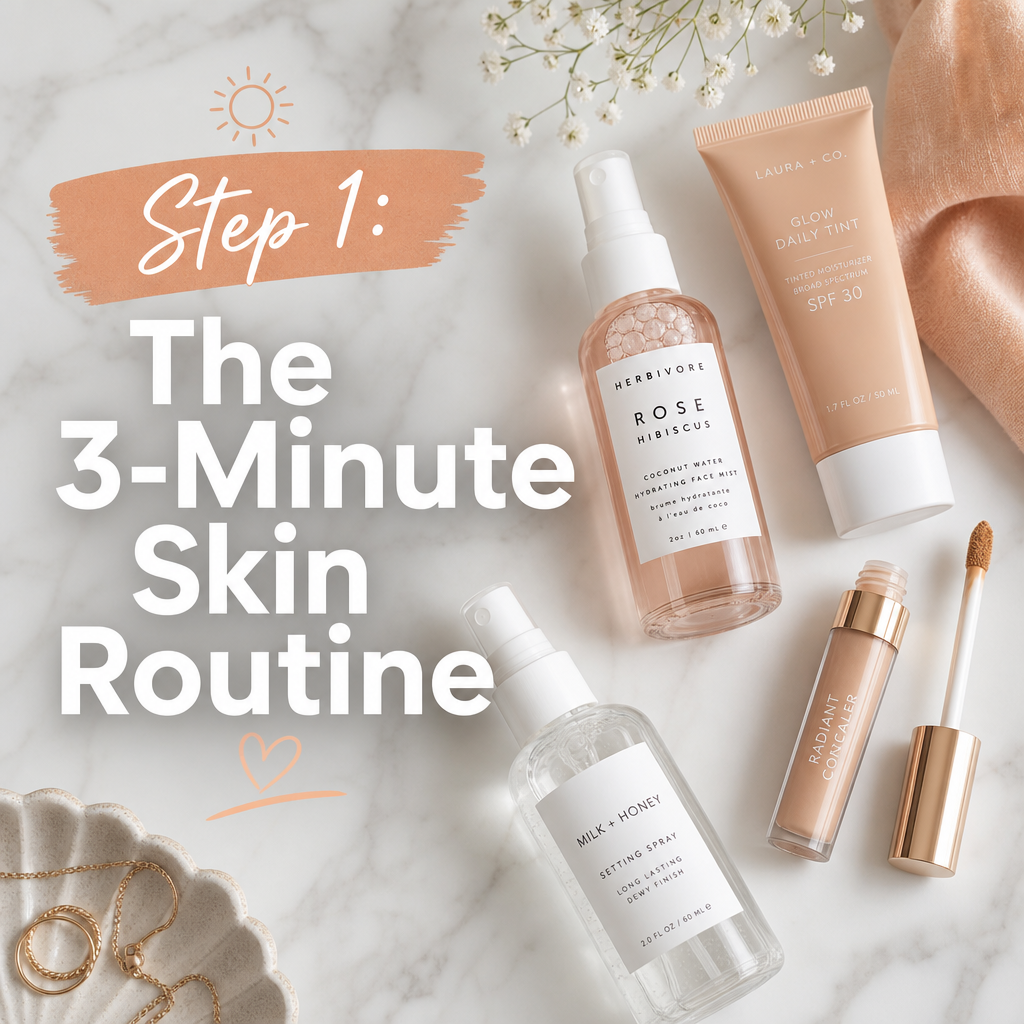 Back to school skincare routine — SPF moisturizer tinted quick morning