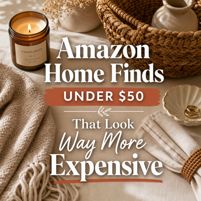 Amazon home finds under $50 hero — affordable home decor organization