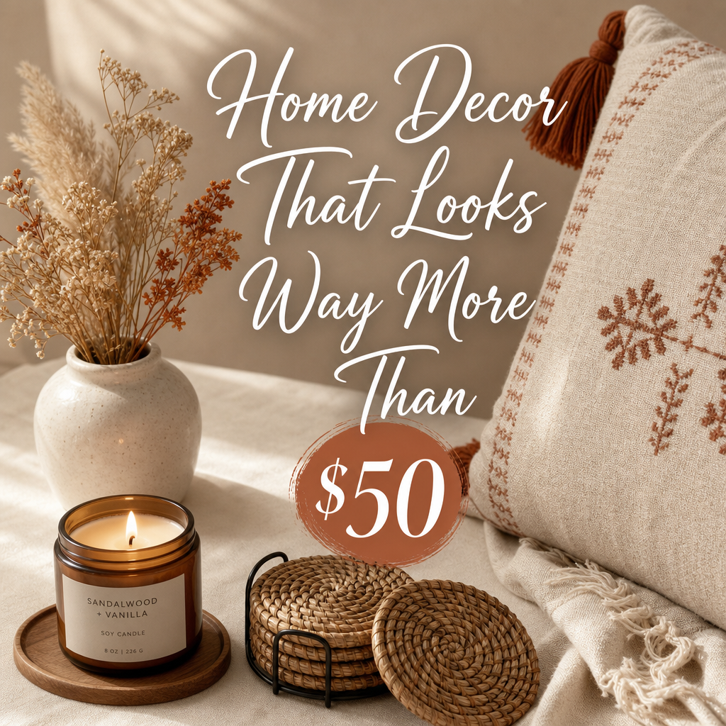 Amazon home decor finds under $50 — candles vases throw pillows affordable